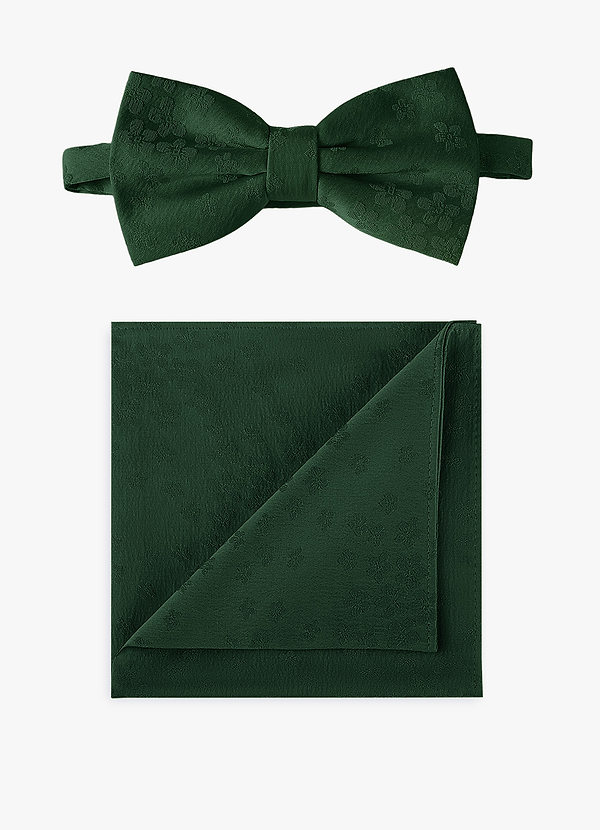 front Ensemble nœud papillon et pochette de costume en jacquard
