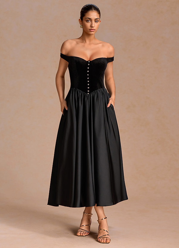 Eudocia Black Midi Dress image1