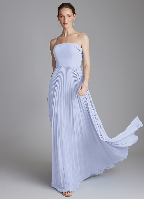 Azazie Mariana Bruidsmeisjes Jurken Jurk van Chiffon met A-Lijn Strapless Lavendel image1