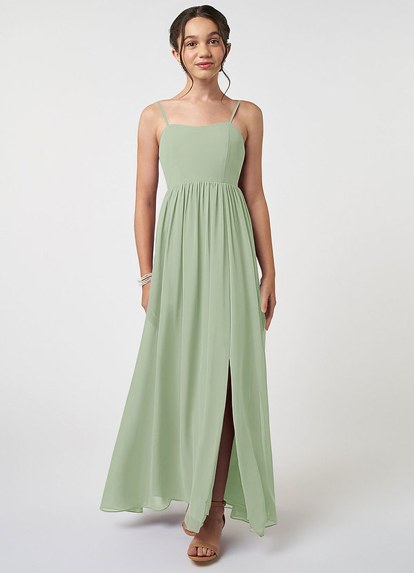 Flutter Sleeve Junior Bridesmaid Dresses Dusty Sage main image 0