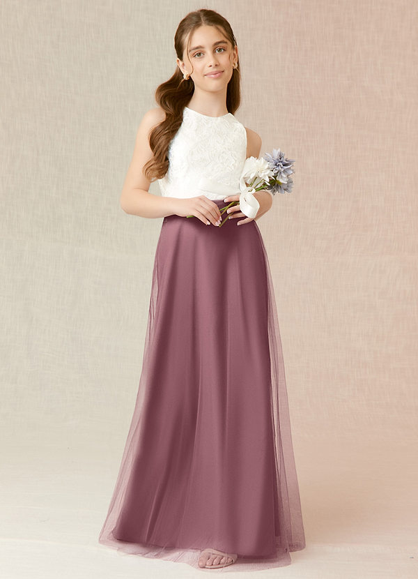 Albertine Junior Amethyst A-Line Lace Chiffon Dress image1