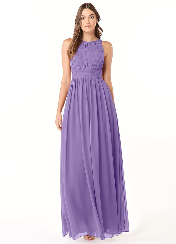 Azazie Luz Bridesmaid Dresses Tahiti A-Line Lace Chiffon Dress image1