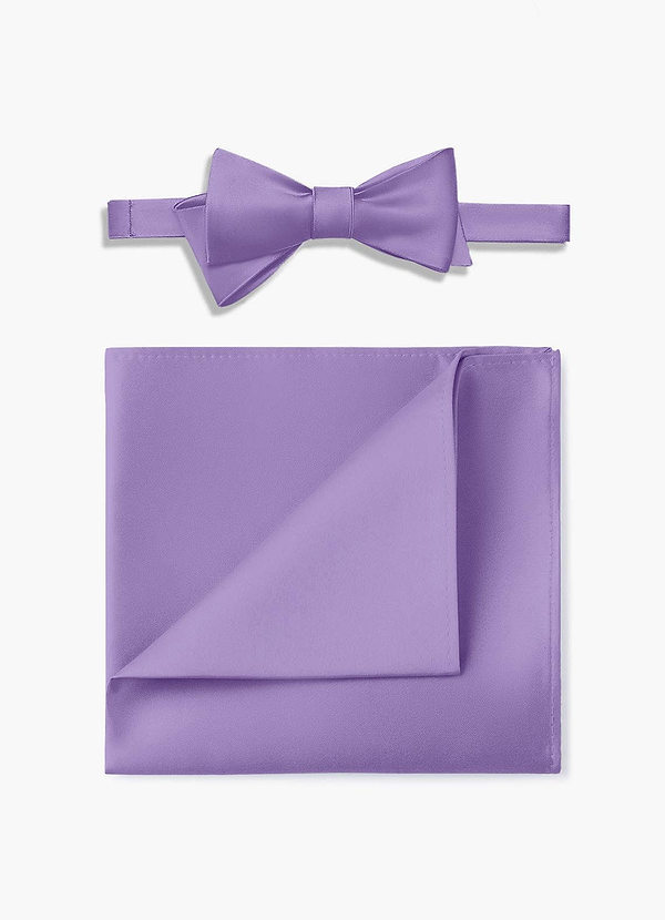 front Set aus Fliege und Einstecktuch aus mattem Satin