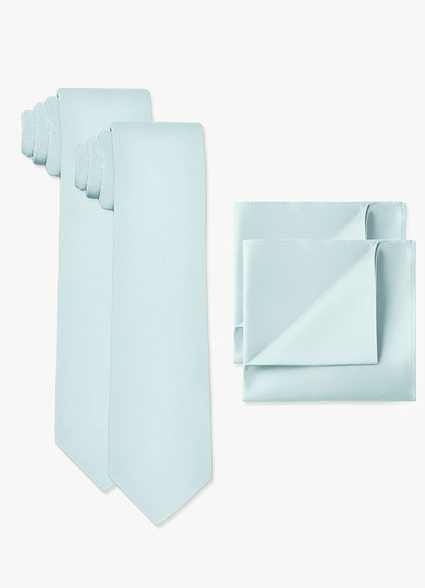 front Matte Satin Wide Tie and Pocket Square 2-Piece Set