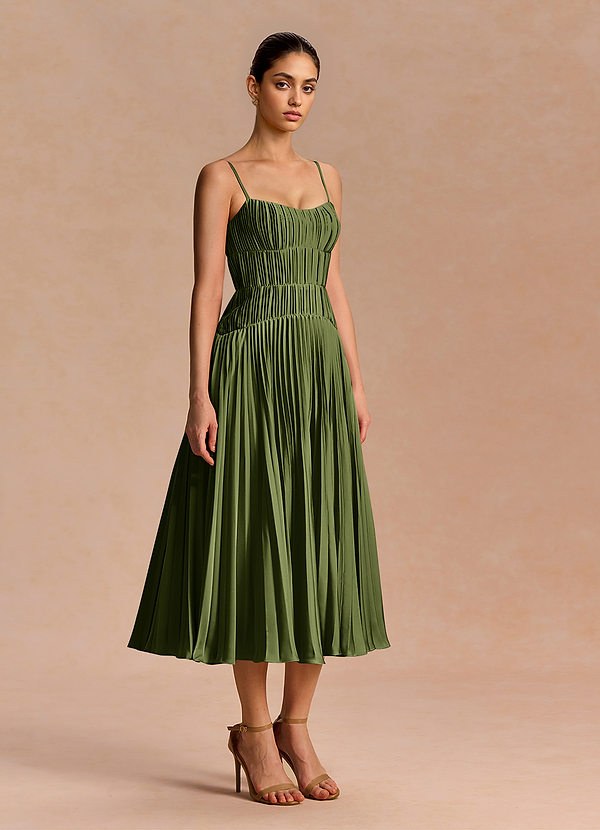 Jocasta Olive Midi Dress image1