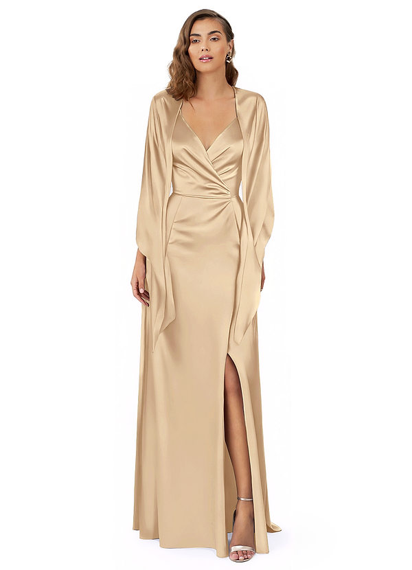 front Azazie Ireland Stretch Satin Shawl