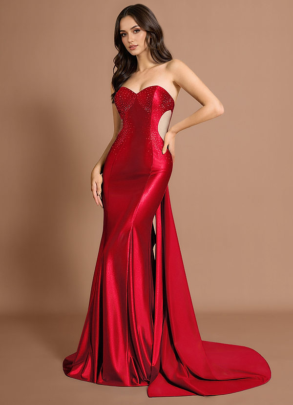 Doriane Cherry Red Maxi Dress image1