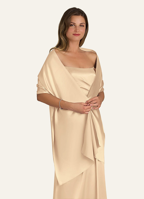 front Azazie Bijpassende Kleur Ierland Metallic Satijnen Sjaal