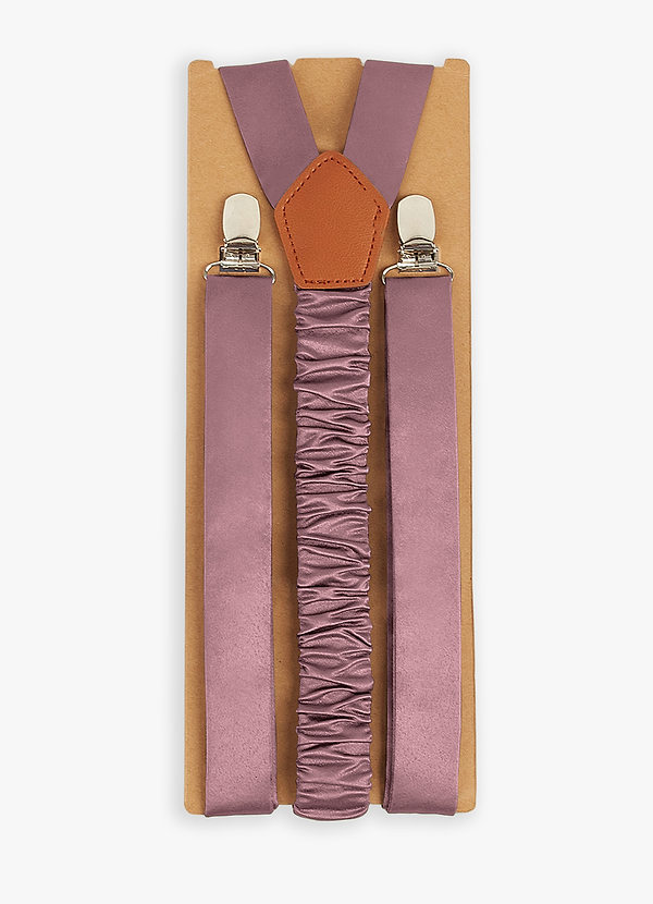 front Matching Color Matte Satin Suspenders