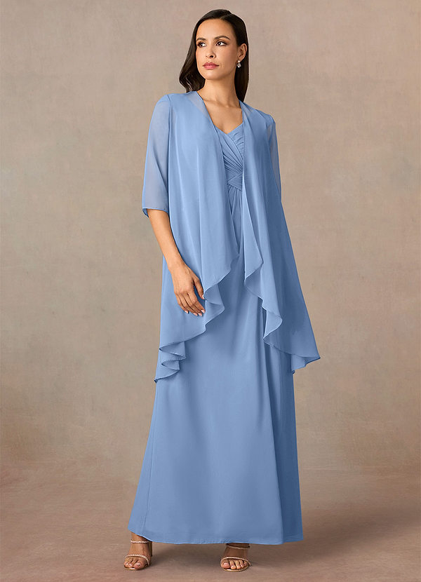 front Azazie Matching Color Olivia Chiffon Wrap