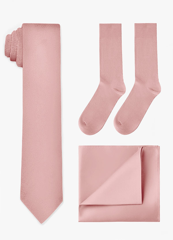 front Matching Wide Tie & Pocket Square & Socks Set