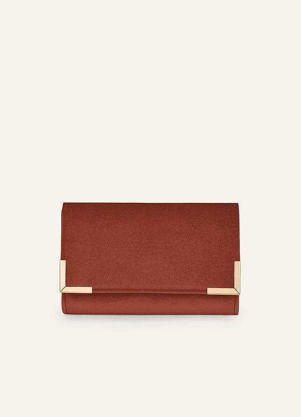 front Matching Color Velvet Envelope Clutch Bag