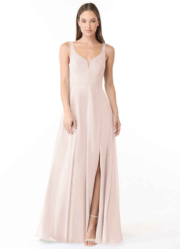 Azazie Kianna Bridesmaid Dresses A-Line Chiffon Floor-Length Dress image1