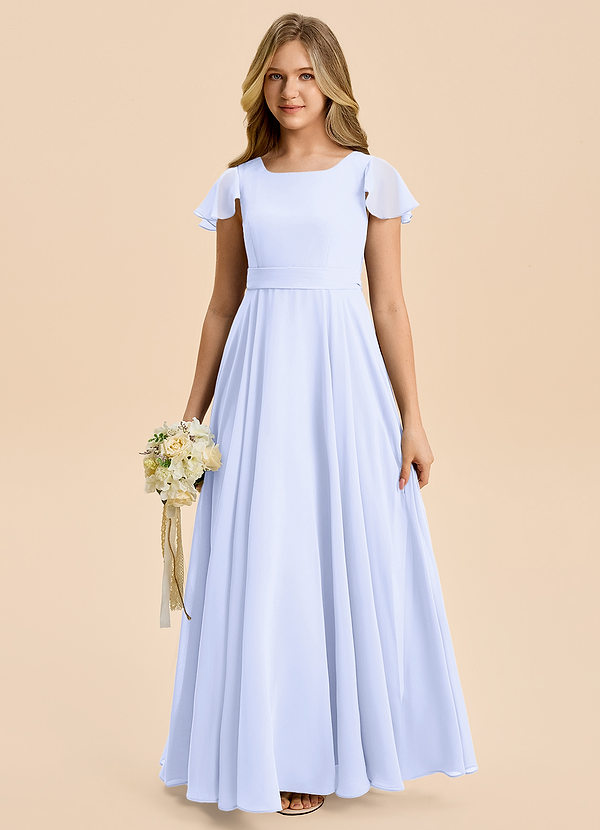 Azazie Cady Junior Lavender A-Line Pleated Chiffon Dress image1