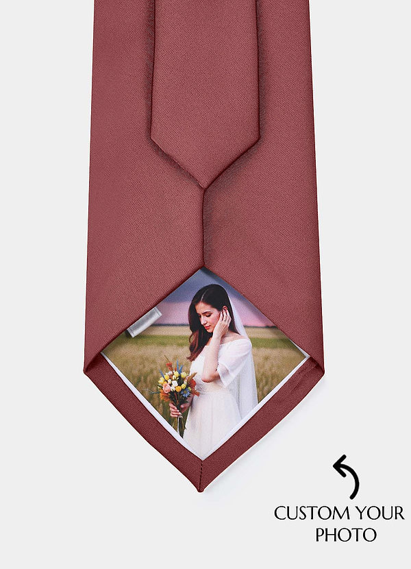 front Matte Satin Custom Photo Tie – Personalized Necktie