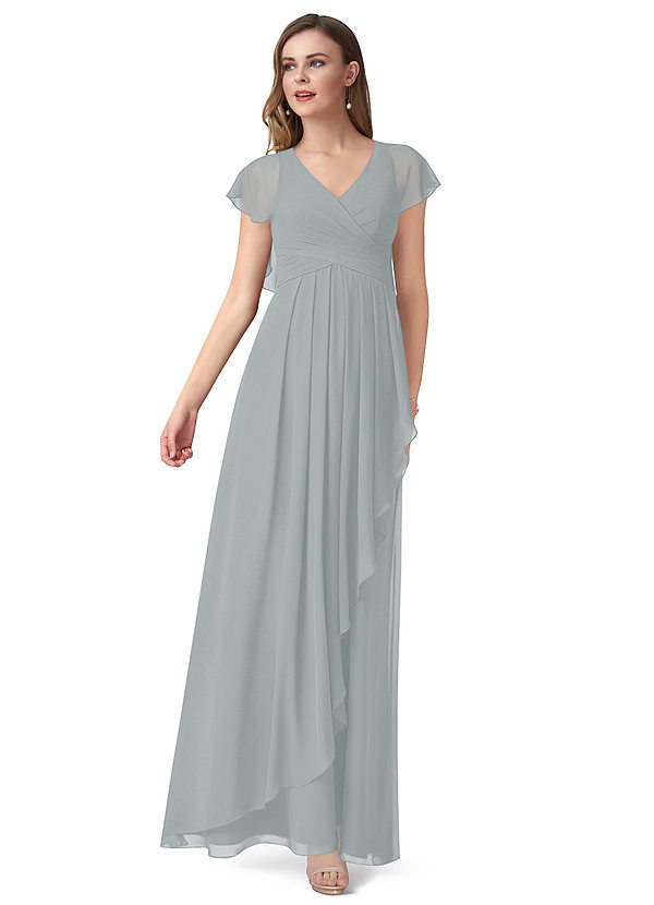 Azazie Esme Bridesmaid Dresses A-Line Ruched Chiffon Floor-Length Dress image1
