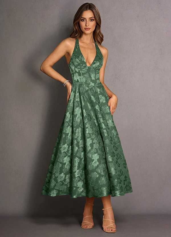 Isabeau Eucalyptus Midi Dress image1