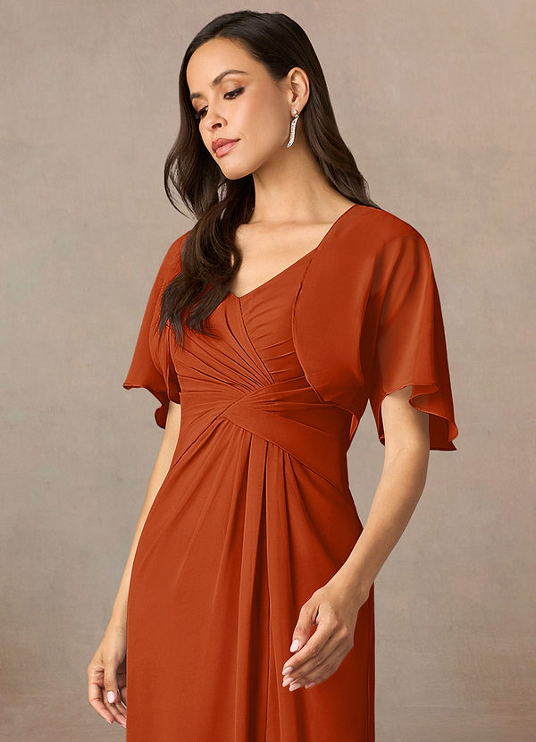 front Azazie Bijpassende Kleur Salome Chiffon Wrap