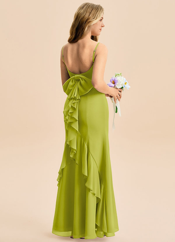 Lioren Junior Lemongrass Mermaid Bow Chiffon Dress image1
