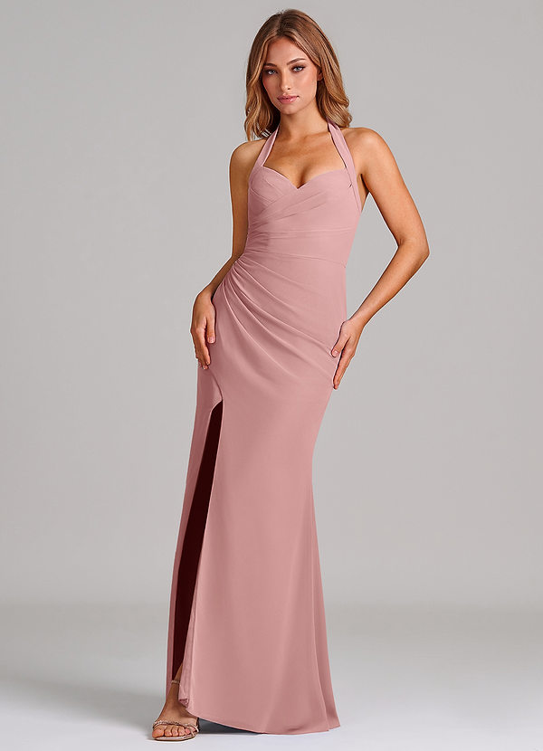 Azazie Emeria Suknie dla druhen Syrena Dekolt w kształcie serca Szyfon Do ziemi Sukienka image1