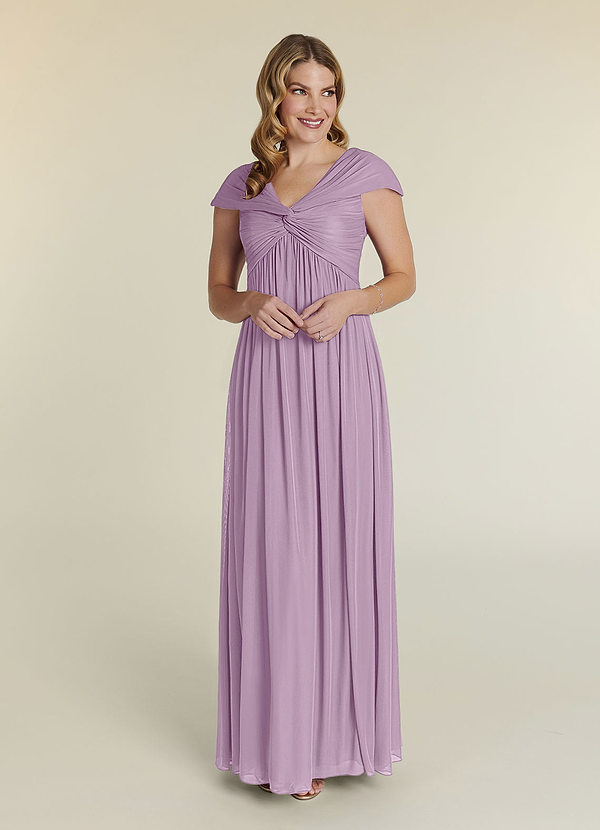 A-line Floor-Length Chiffon Pleated Dress Wisteria main image 1