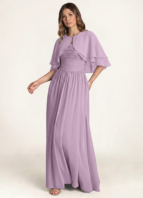 front Azazie Matching Color Chiffon Double Layer Shawl