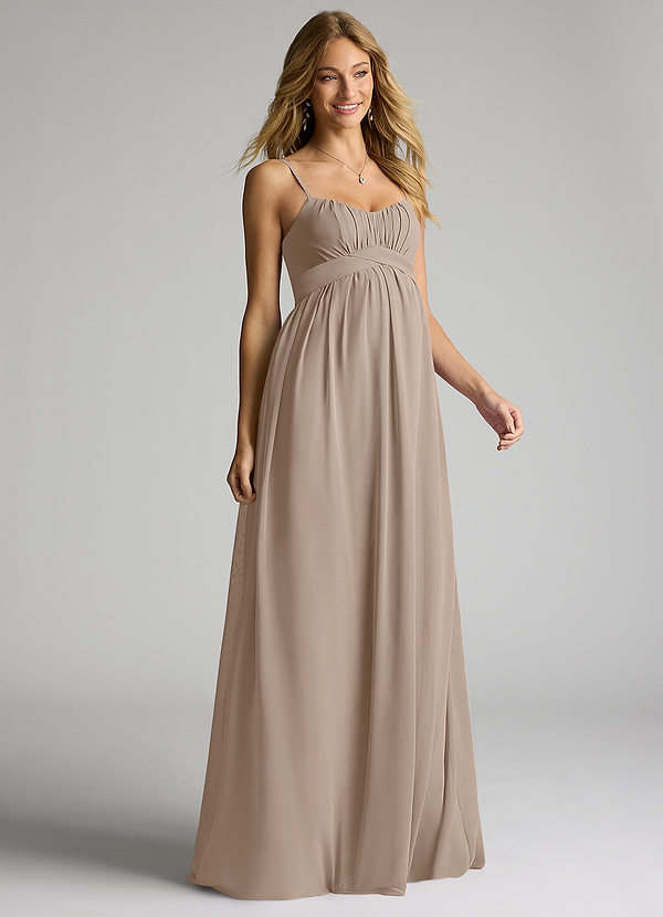 Llana Maternity Bridesmaid Dresses A-Line Chiffon Floor-Length Dress image1