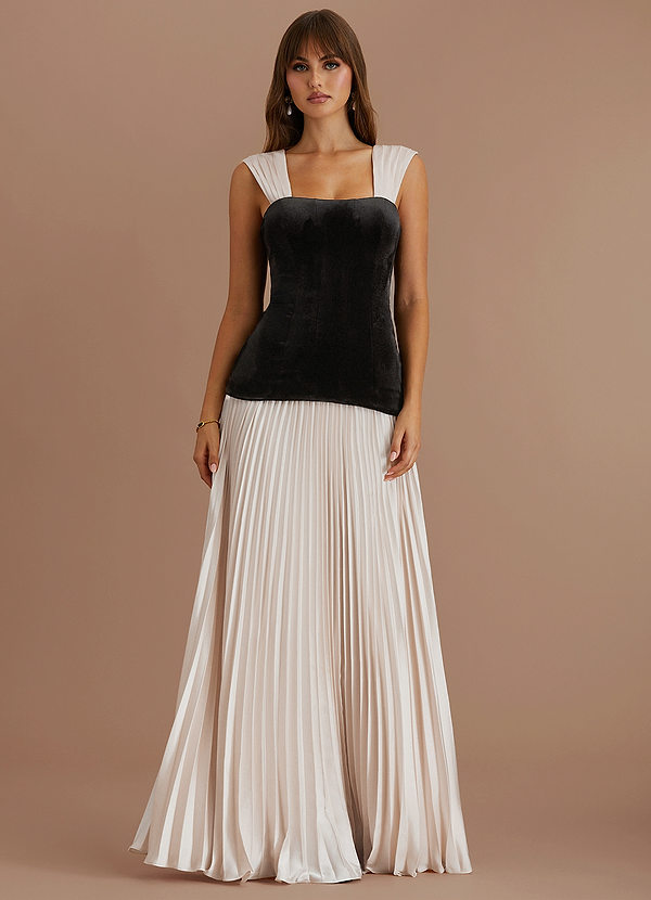 Amali Black Cream Maxi Dress image1