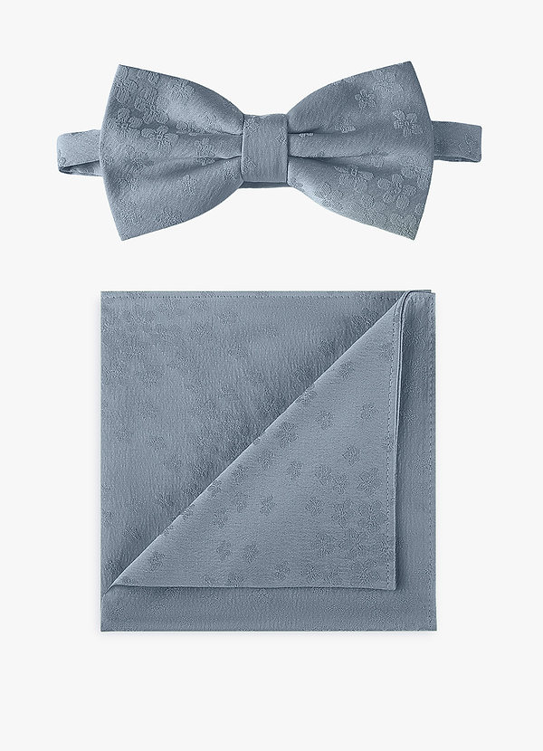 front Jacquard Bow Tie & Pocket Square Set