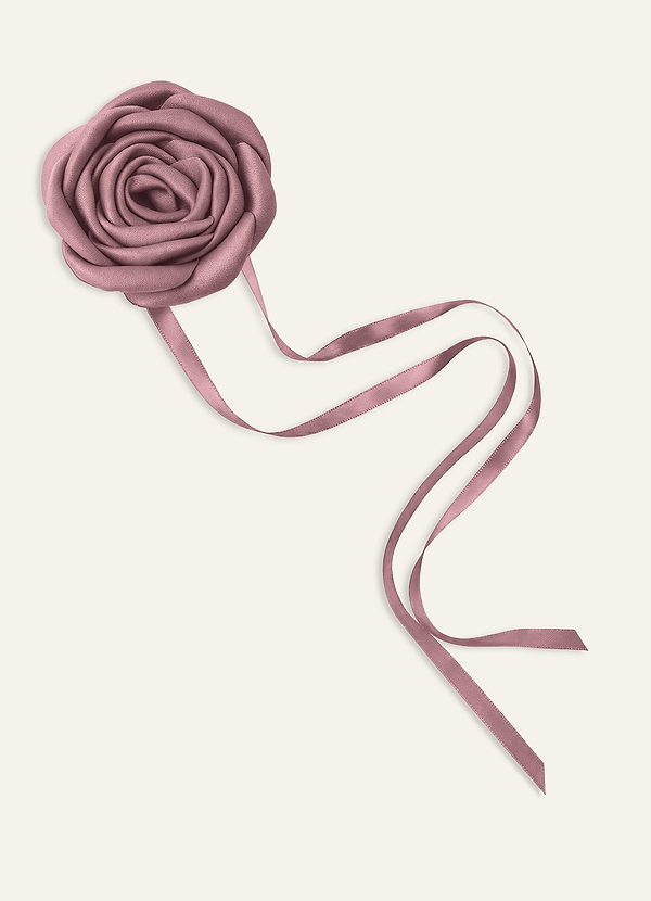 front Naszyjnik z różą w pasującym kolorze