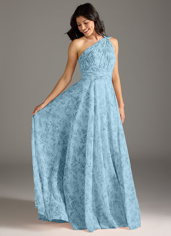 Azazie Dallas Blue Fern Floral Bridesmaid Dresses | Azazie