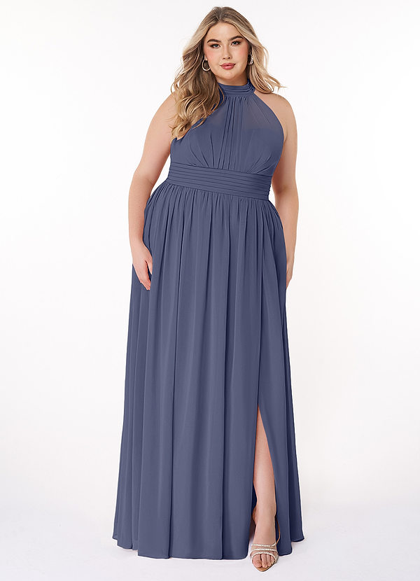 Azazie Iman Bridesmaid Dresses Stormy A-Line A-Line Ruched Chiffon Dress image1