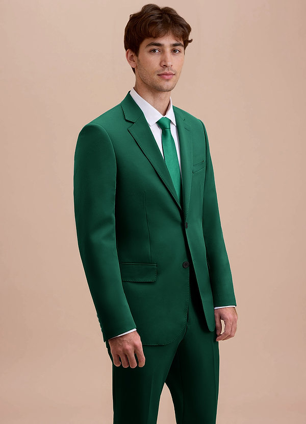 front Ethan Emerald Refined Weave Suit Jacket