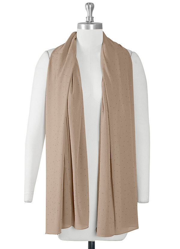 front Glitter-Filled Chiffon Wrap