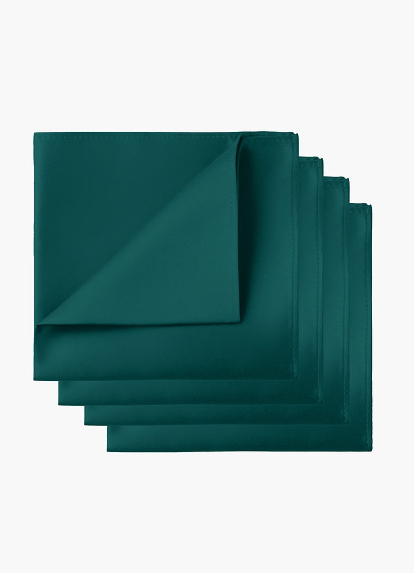 front Matte Satin Pocket Square Set – 4 Pieces