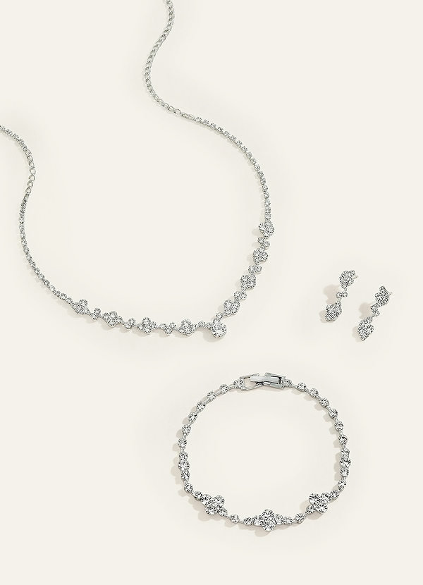 front Elegante set di gioielli in cristallo di vite