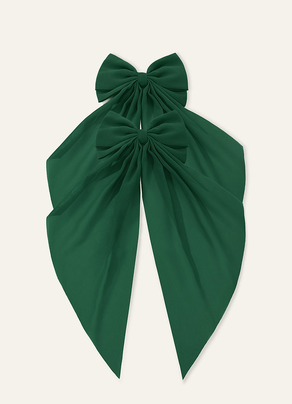 front Pinza para el cabello con lazo de gasa a juego (paquete de 2)