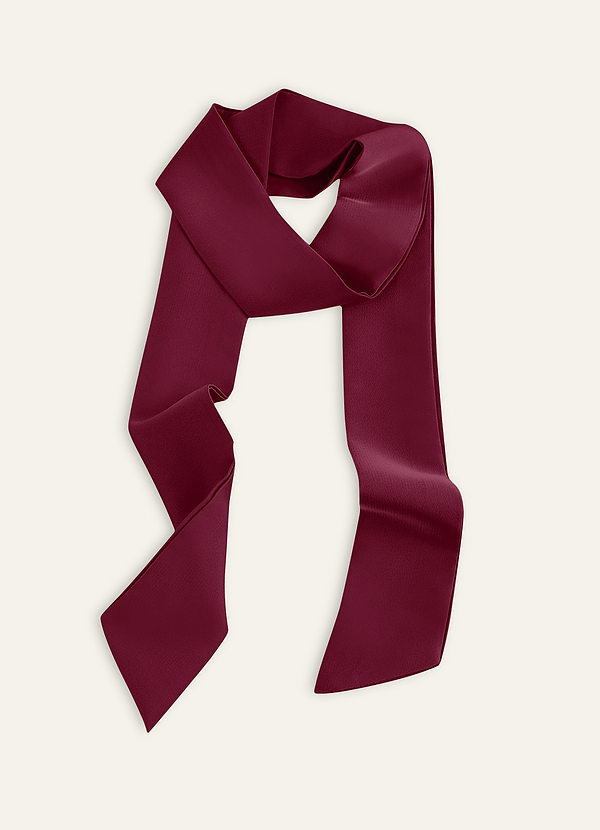 front Matching Color Stretch Satin Hair Scarf