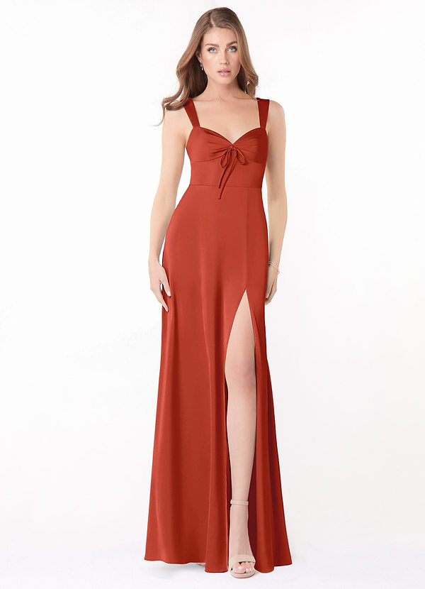 Azazie Alexia Stretch Satin Dress Bridesmaid Dresses  image1