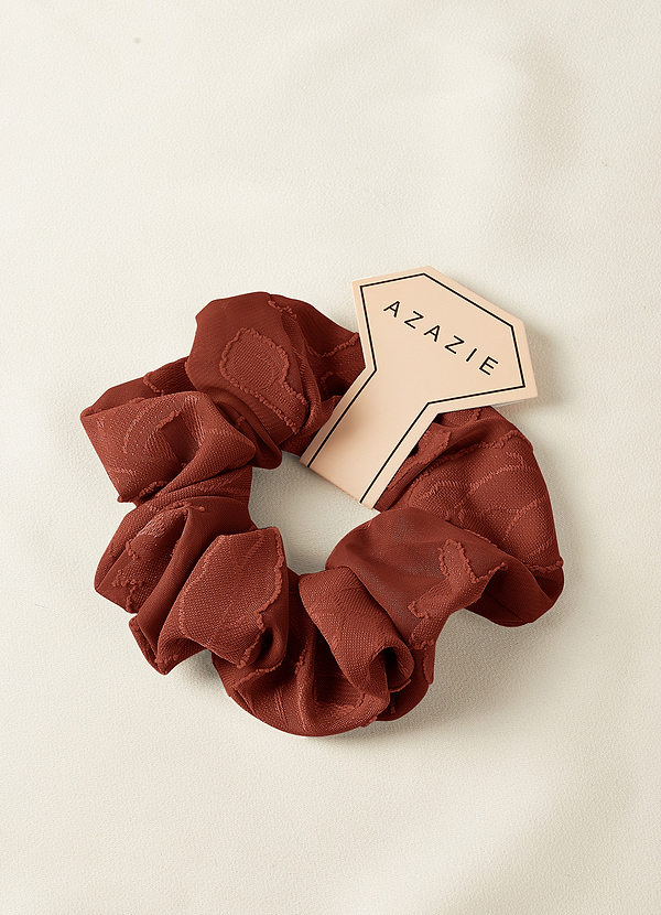front Matching Color Bridesmaid Floral Burnout Over Size Scrunchie Set