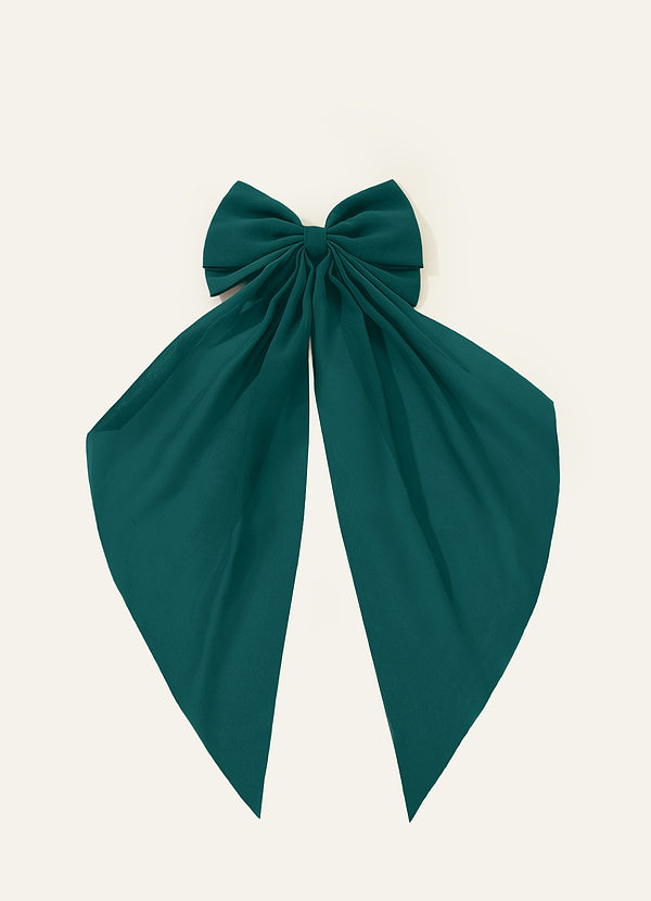 front Matching Color Chiffon Bow Hair Clip