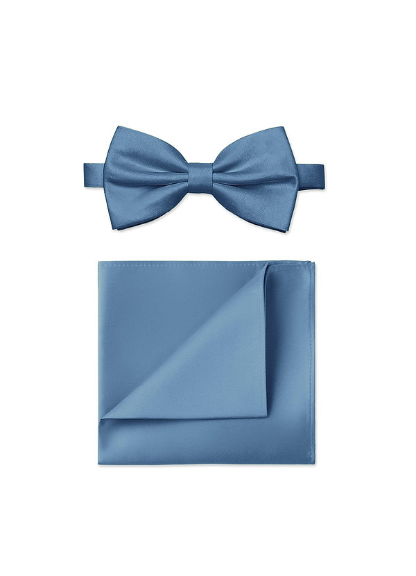 front Set aus Fliege und Einstecktuch aus mattem Satin für Herren