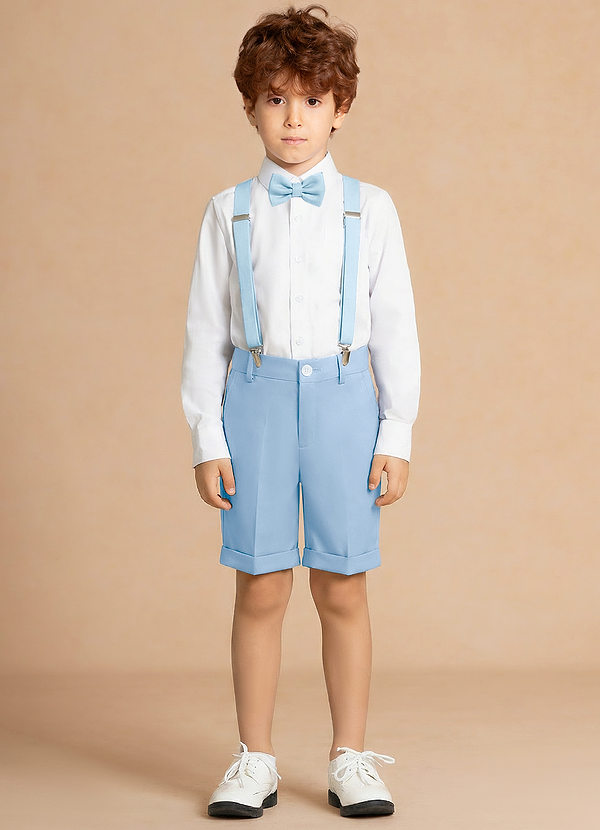 front Finn Sky Blue Boy 4-Piece Shorts Suit