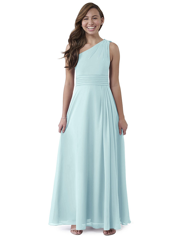 Sea Glass Azazie Cleo JBD Junior Bridesmaid Dresses | Azazie