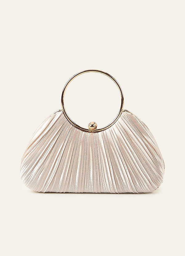 front Satin Pleated Handbag