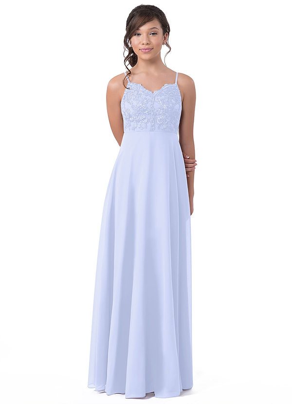 Vestidos De Dama De Honor Junior De Tul Con Parte Superior De Satén Uva main image 1