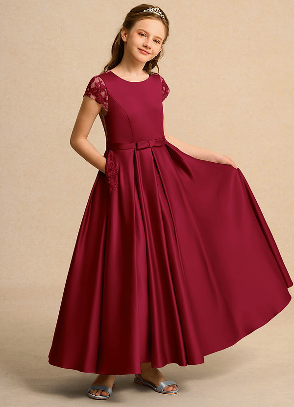 Azazie Bunny Girl Klänningar för brudeflicka Klä Balklänning i Spets image1