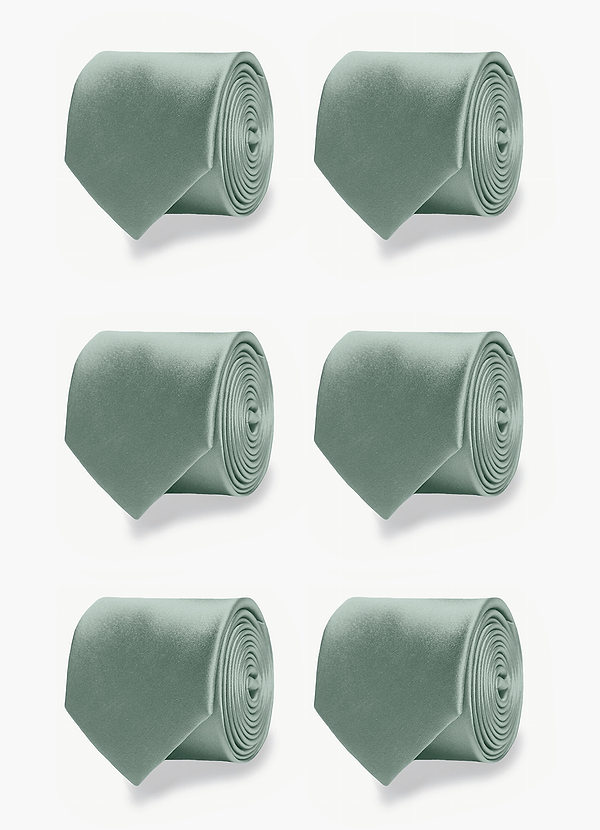 front Matte Satin Matching Groomsmen Tie Set – 6 Pieces