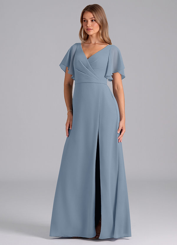 blue dress with puff sleeves Embroidered Sleeve How to wear a Size:22½   35/36 Category-Type:DRESSES