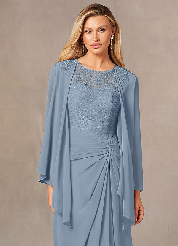 front Azazie Dopasowany kolor Moxie Chiffon Wrap